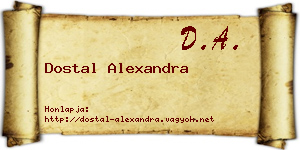 Dostal Alexandra névjegykártya